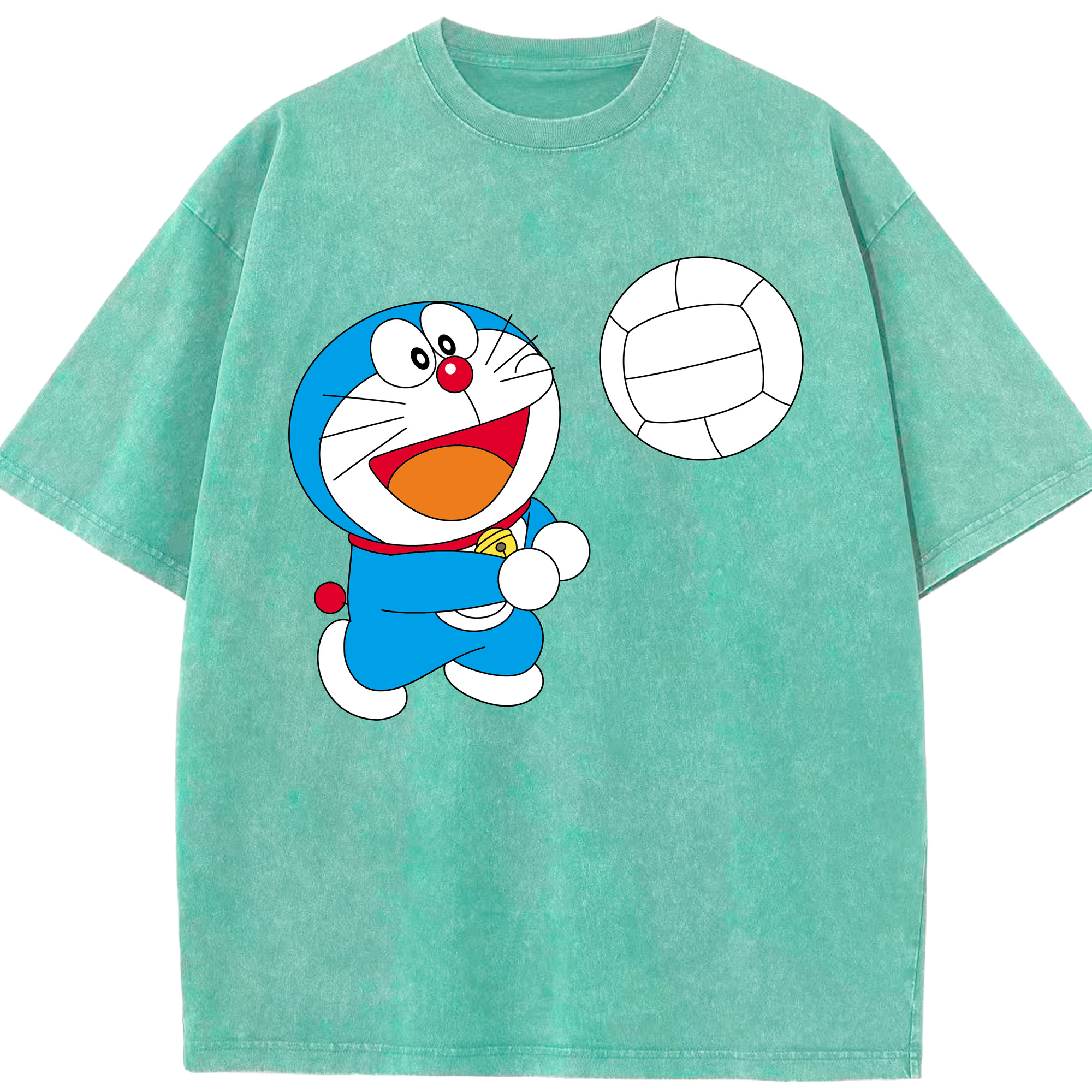 （画像用） ドラえもん Doraemon 綿100% ヴィンテージ風 半袖Tシャツ（フロントプリント）